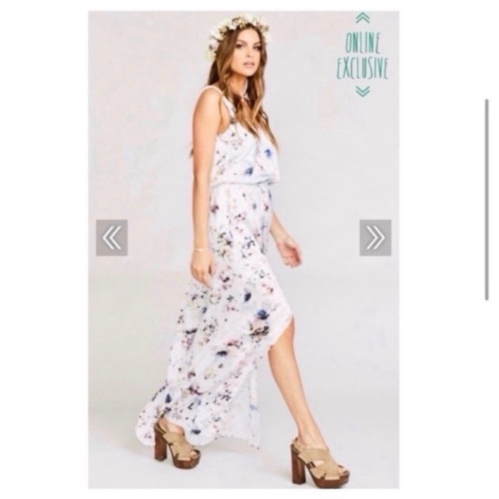 SHOW ME YOUR MUMU White Floral Satin Maxi Dress - Picture 5 of 11